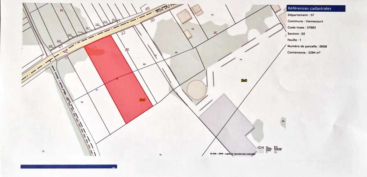 Terrain constructible à vendre